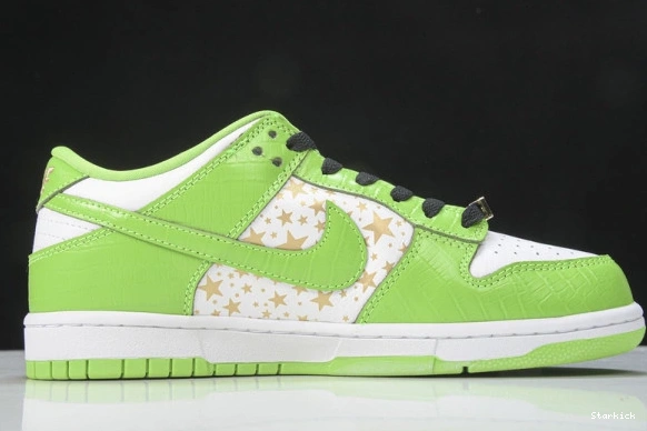 Nike Stars Low Mean Supreme DH3228-101 SB Green Dunk 0714